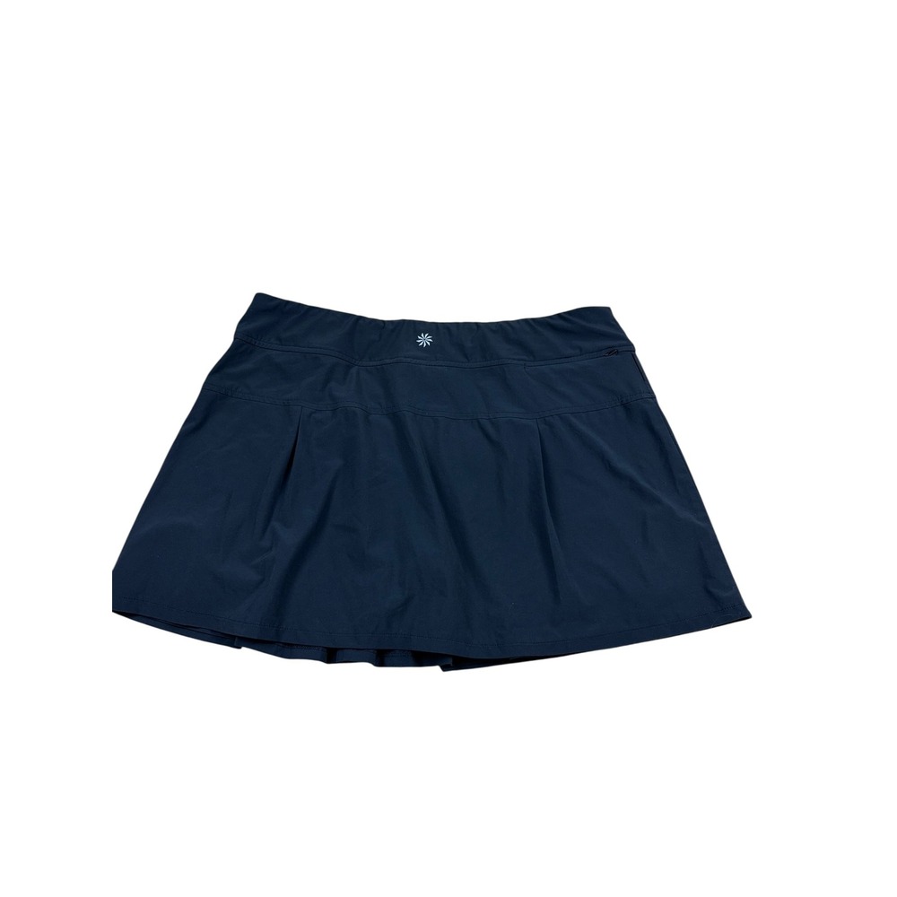 Athleta Womens black Pleated Front Active tennis pickleball Skort Size L Large - Picture 2 of 5